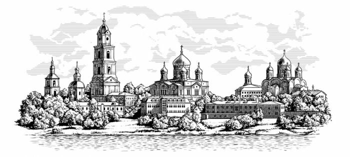 Графика черной гелевой ручкой